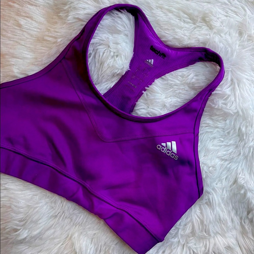 Small adidas purple sports bra